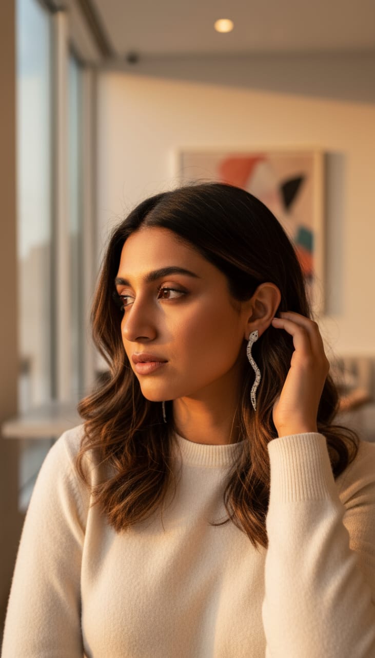 Crystal Serpent Statement Earrings – Shetarah